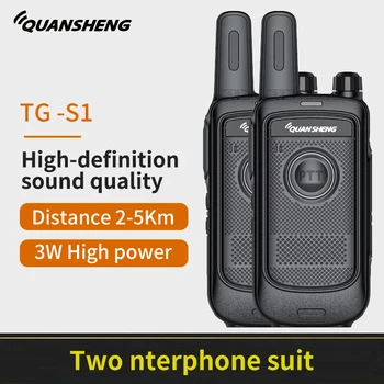 2 adet QuanSheng/S1 walkie talkie 1200mAh 5W 3km-5km walkie talkie profesyonel, oteller, yol gezileri, şantiyeler kullanılabilir