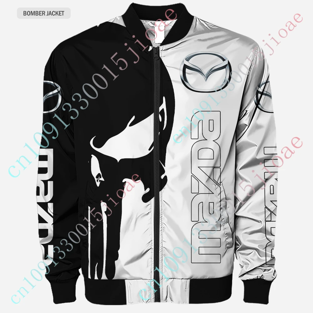 Mazda Jackets For Men's Clothing Thick Coat Harajuku Parkas Windbreaker Techwear Baseball Uniform Bomber Jacket Custom Logo