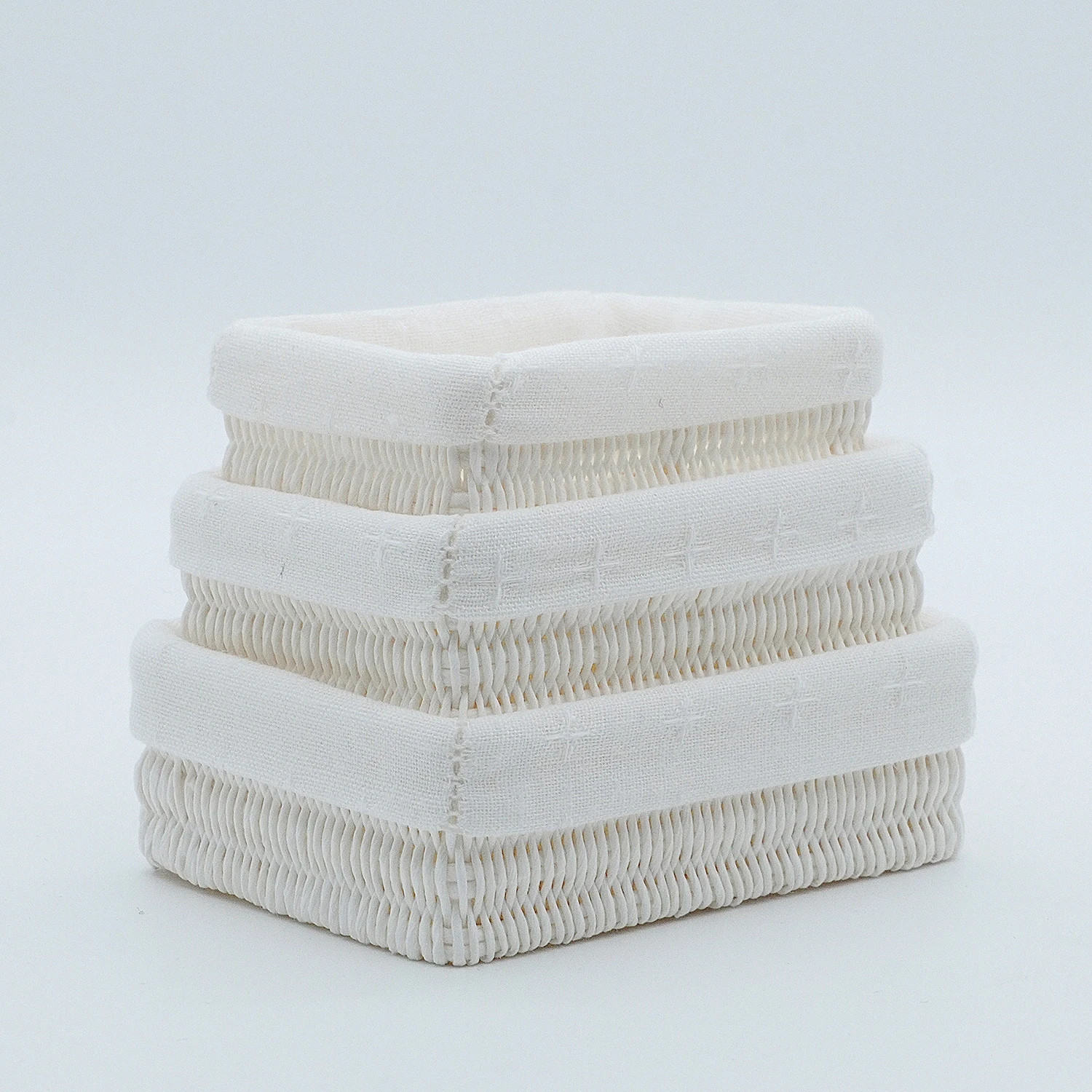 1/6 bjd ob11 miniatuur poppenhuismeubilair Minimodel Badkamer keukenaccessoires rotan mand driedelige set