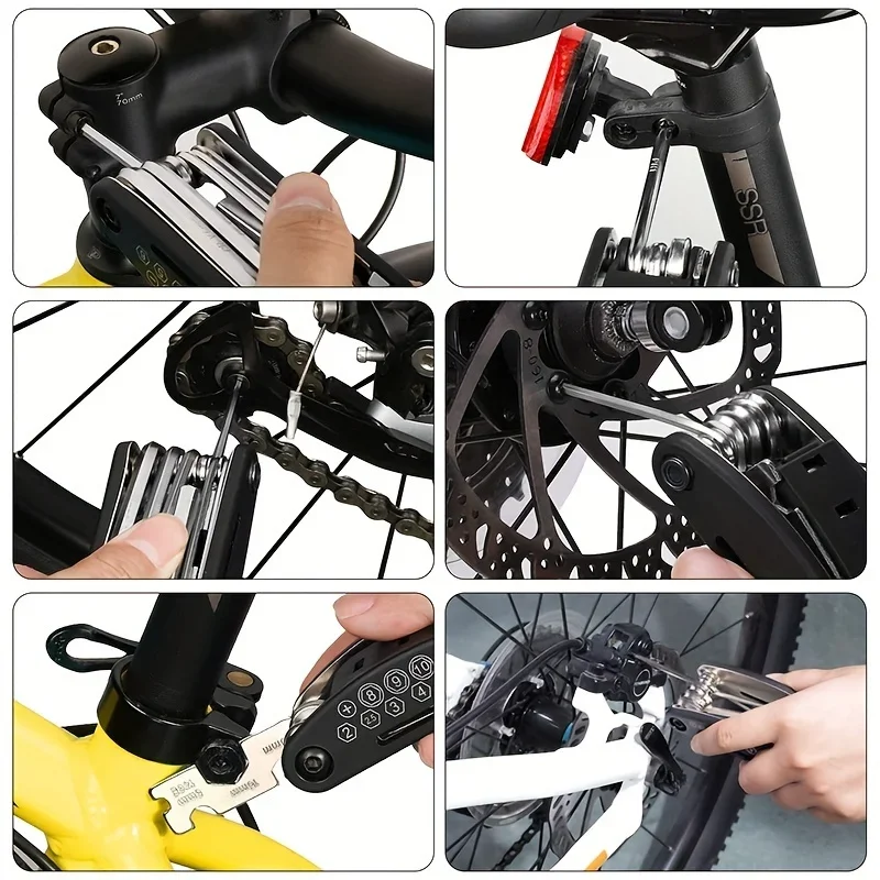 Cacciavite pieghevole portatile multiuso con chiave esagonale per riparazione biciclette moto Riparazione strumento di riparazione biciclette