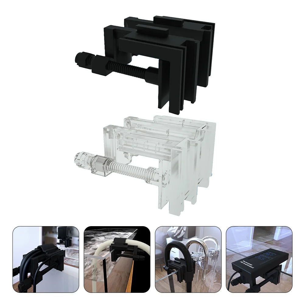 

2 Pcs Pipe Clips Acrylic Holder Fixator For Aquarium Pipe Fixator Fish Tank Hose Stable Practical Tube Hanger Filter