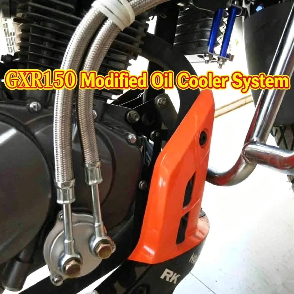 125ml Motorcycle Engine Oil Cooler Cooling Radiator System kit for Suzuki GT GF GX GXR150 Engine Oil Cooler Radiator Kit