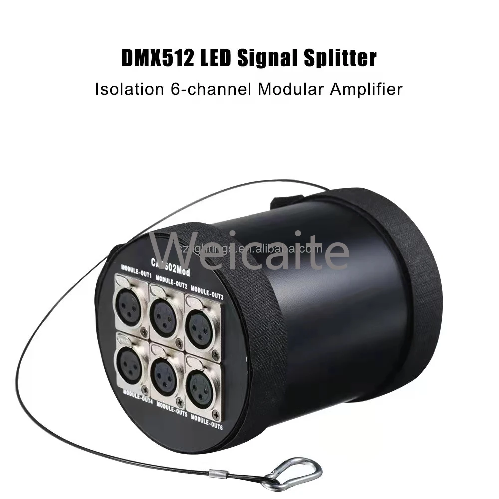 DMX وحدات الفاصل 6 قنوات Dmx 512 مكبر للصوت الإشارة الداعم