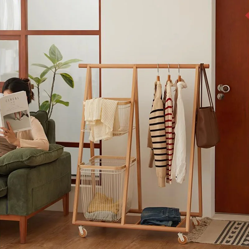 Cabide de parede de madeira, armazenamento de calças, roupas, economizador de espaço, cabide nórdico minimalista, móveis da moda