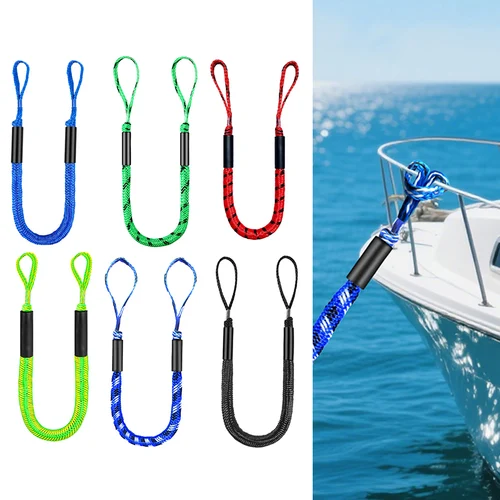 2 uds., líneas de muelle Bungee para barco, cuerda marina para Kayak, muelle para Jet Ski, línea de muelle Bungee para canotaje, accesorios anticorrosión coloridos