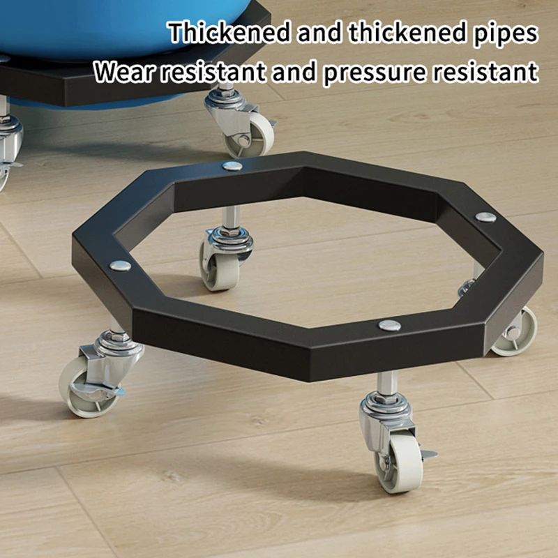 Kitchen Tray Support Rack Portable Stainless Steel Gas Cylinder Storage Rack With Casters