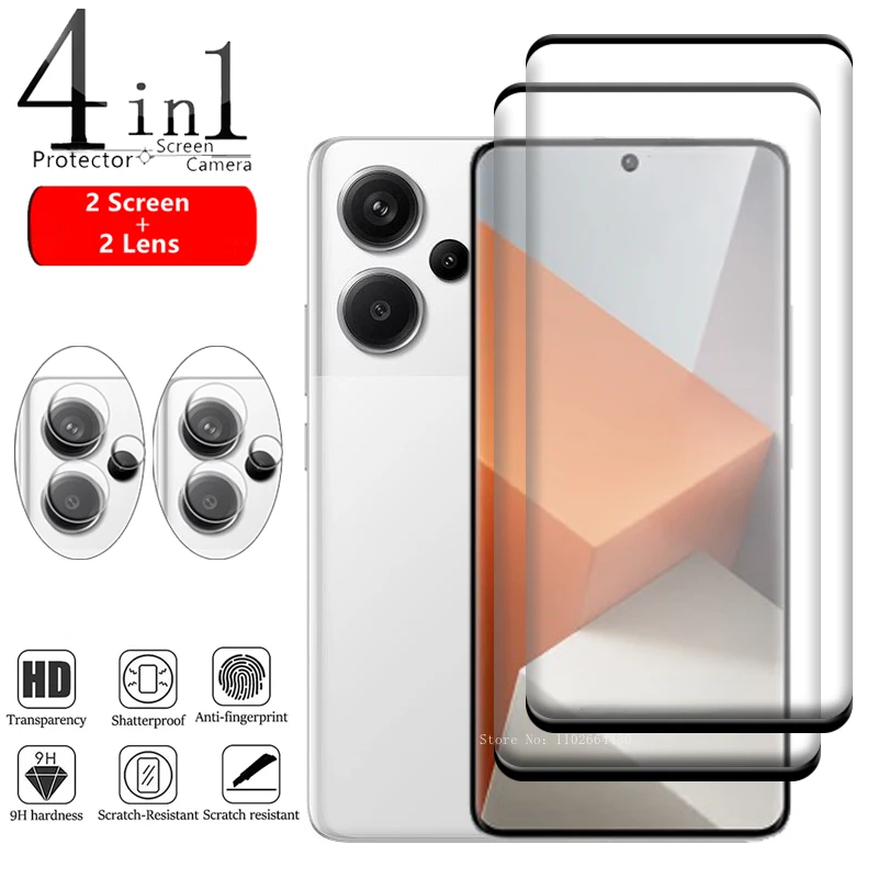 2N2 For Xiaomi Redmi Note 13 Pro Plus Glass Redmi Note 13 Pro Plus Glass 9H Screen Protetor Redmi Note 13 Pro Plus Lens Glass