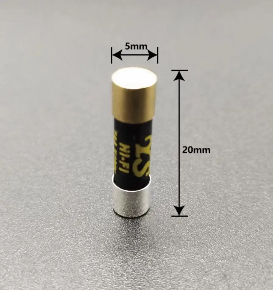 5x20mm YS new enthusiasts gold-plated silver nano audio fuse power amplifier CD decoder 125mA-20A