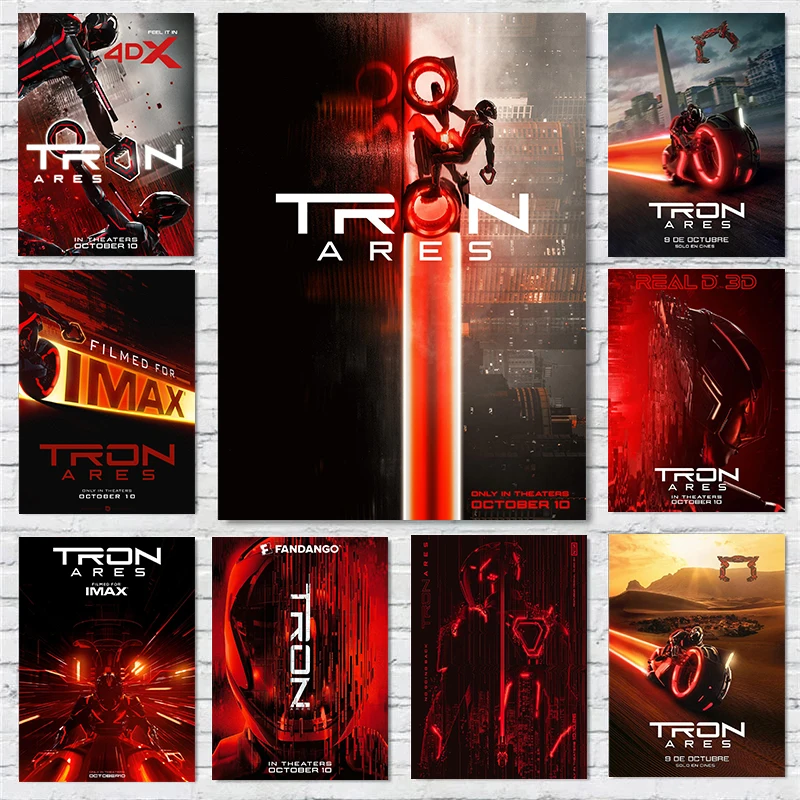 2025 Latest Movies Tron：Ares Poster Science Fiction Film Prints Canvas Painting Wall Art Pictures Home Room Modern Decoration