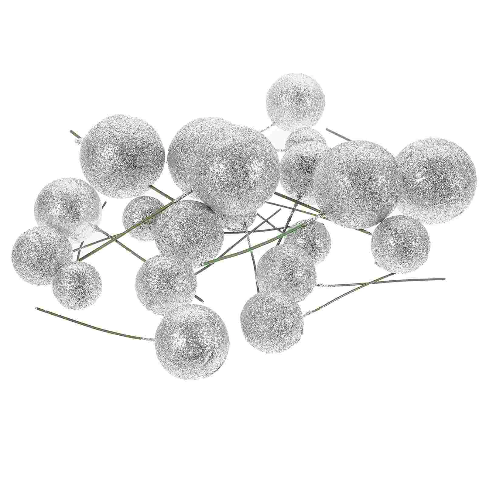 

20 Pcs Cake Ornament Ball Bakery Cupcake Topper Decoration Hat Decorations Foam Mini Balls