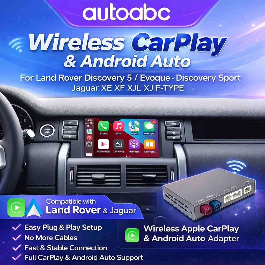 Wireless CarPlay Android Auto Upgrade Decoder Box For Bosch Harman Host Rover Discovery 5 Evoque Discovery Sport Jagua XE XF