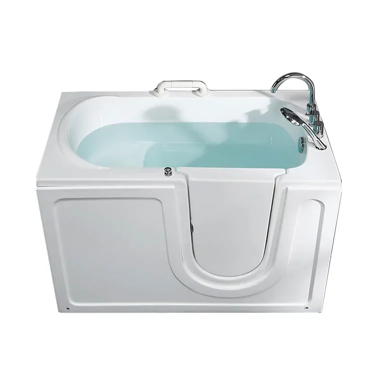 

Bathroom solutions for the elder/disabled people ABS walk in bathtub with shower set