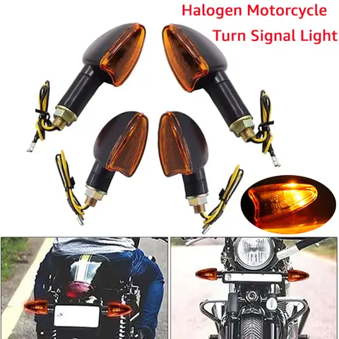 Motorcycle Turn Signal Light Scooter Universal 12V 10mm Halogen Turn Signal Motorcycle Blinker Lamp For Honda For YAMAHA