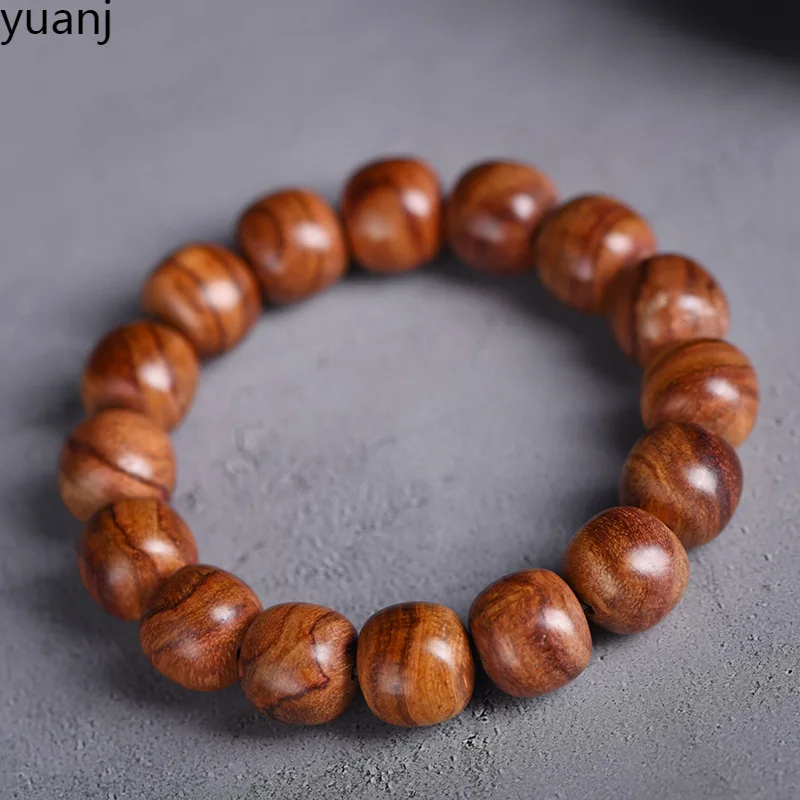 

Hainan Huanghuali Sea Yellow Buddha Bracelet Old Style Beads