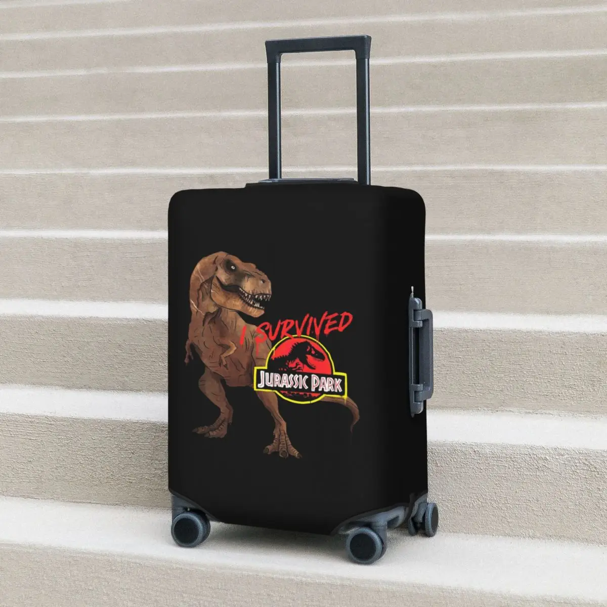Sobreviví en Jurassic Park Funda protectora para maleta Fundas protectoras elásticas para equipaje de viaje para 18-32 pulgadas