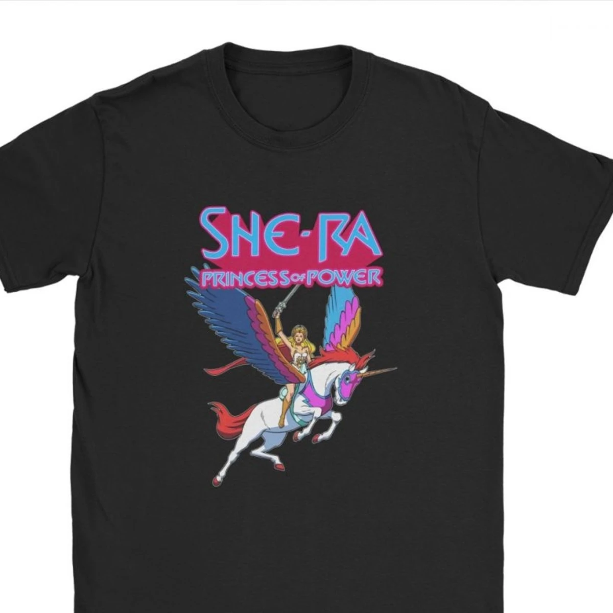 Men's She-Ra  Of Power T Shirt He-Man and the  of the Universe Premium Cotton Tops Vintage Tshirts Tops T Shirt