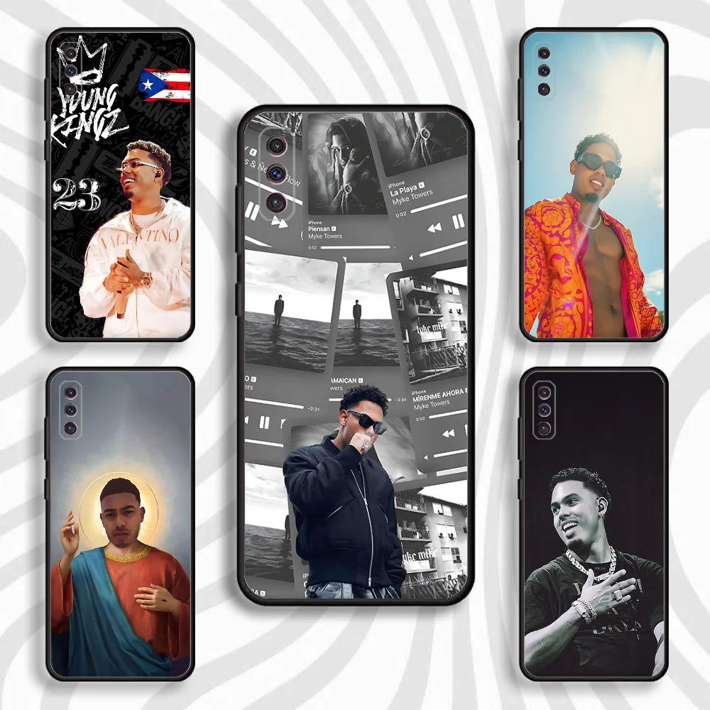 

M-Myke Rapper Towers Phone Case For Samsung S 25,24,23,22,30,21,10,9,Ultra,Plus,Lite,FE,4,5 G Black Soft Case