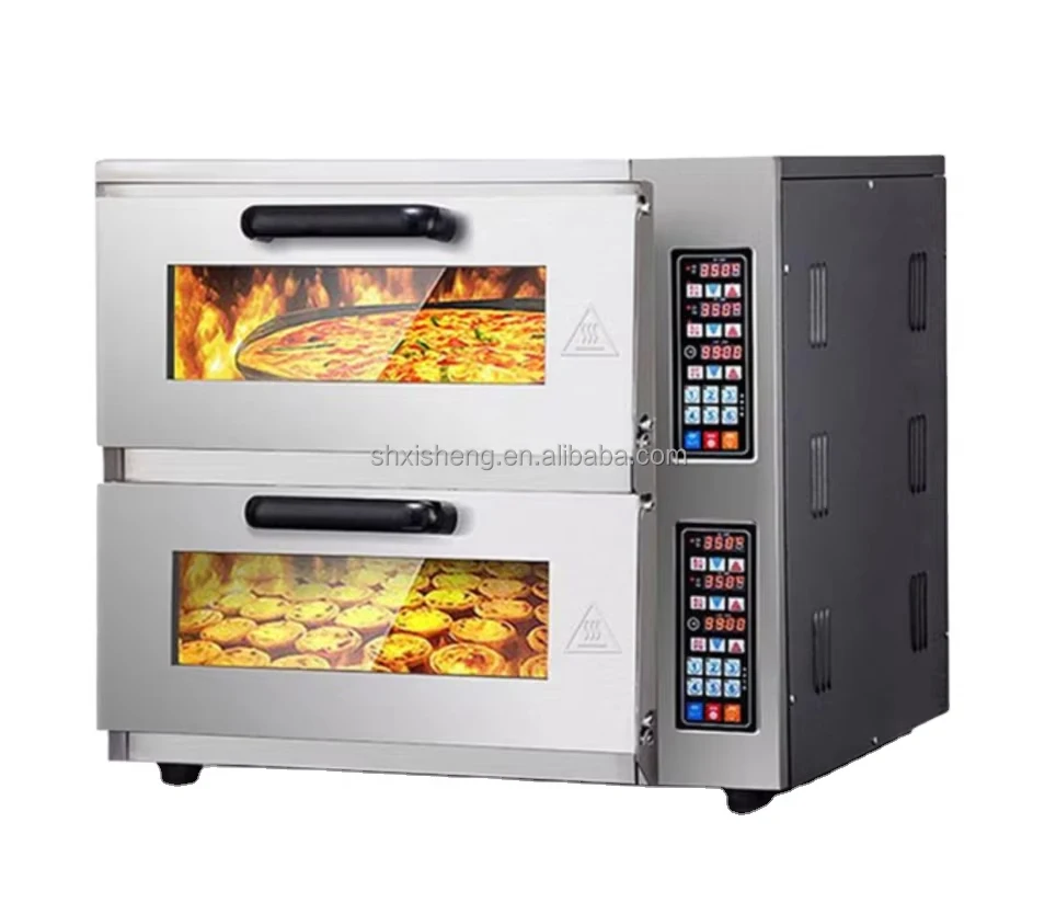 Top Quality Commercial Home Use Mini Double Deck Arabic Bread Cake Bakery Pizza Oven 16 Inch