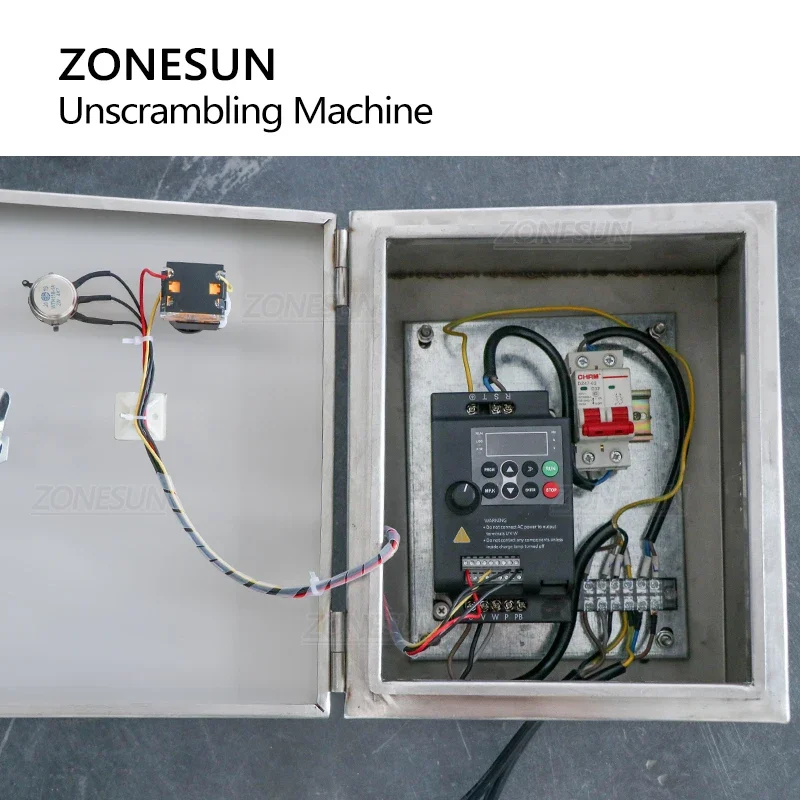 ZONESUN Custom Conveyor Chain Bottle Container Sorting Material Transporting Unscrambler Feeding Mass Production Line ZS-CBU190