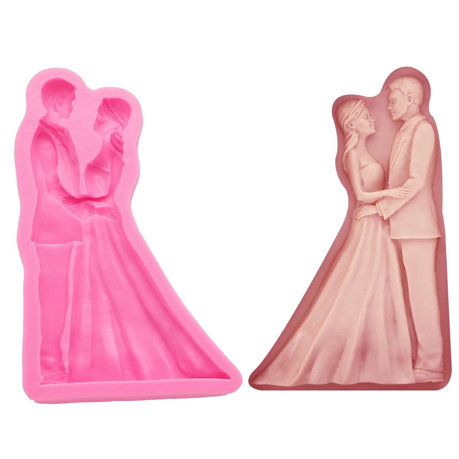 Sweet 3D Portrait Lovers Silicone Candle Soap Mold Carving Art Aromatherapy Plaster Home Decoration Mold