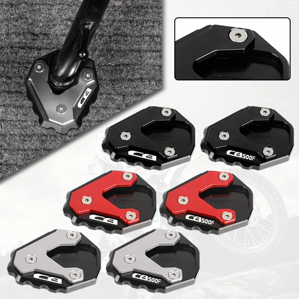 

2026 2025 2024 For HONDA CB500F CB 500F CB500 F Motorcycle CNC Kickstand Enlarge Plate Foot Side Stand Enlarger Extension Pad
