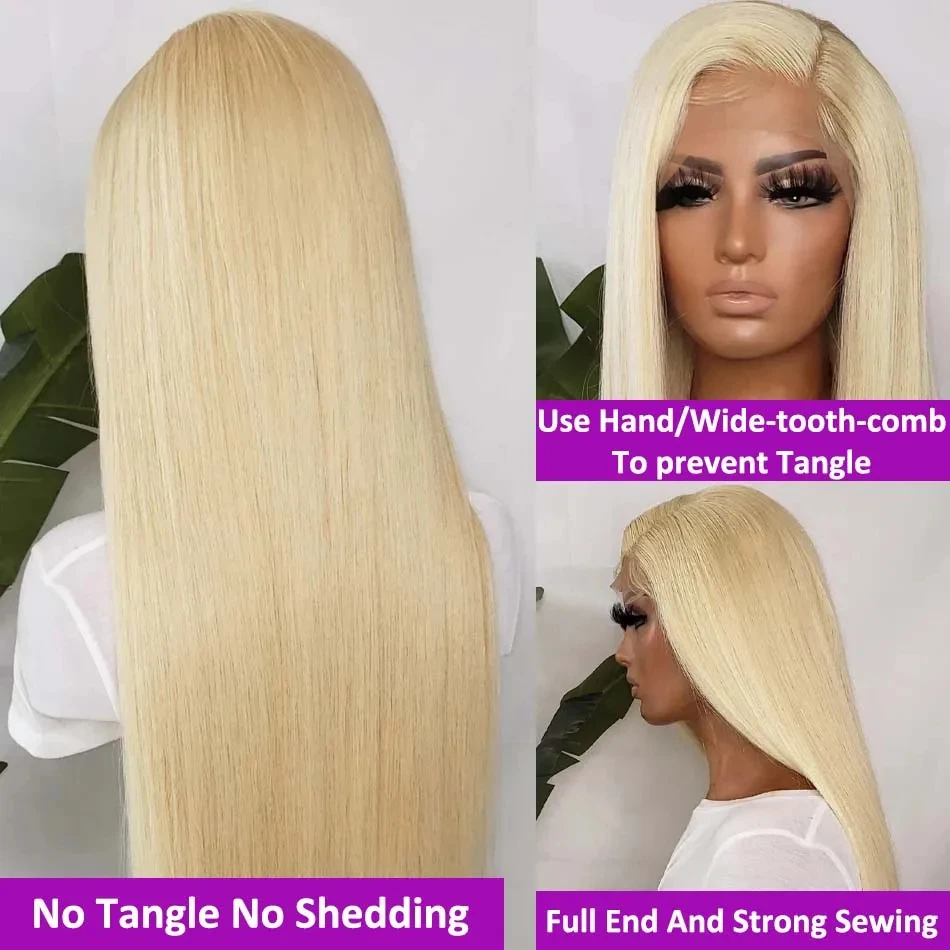 200 Gęstość 613 Bone Straight 13x6 Lace Frontal Human Hair Wig 40 Inch Blonde Preplucked Tanie peruki dla kobiet na wyprzedaży