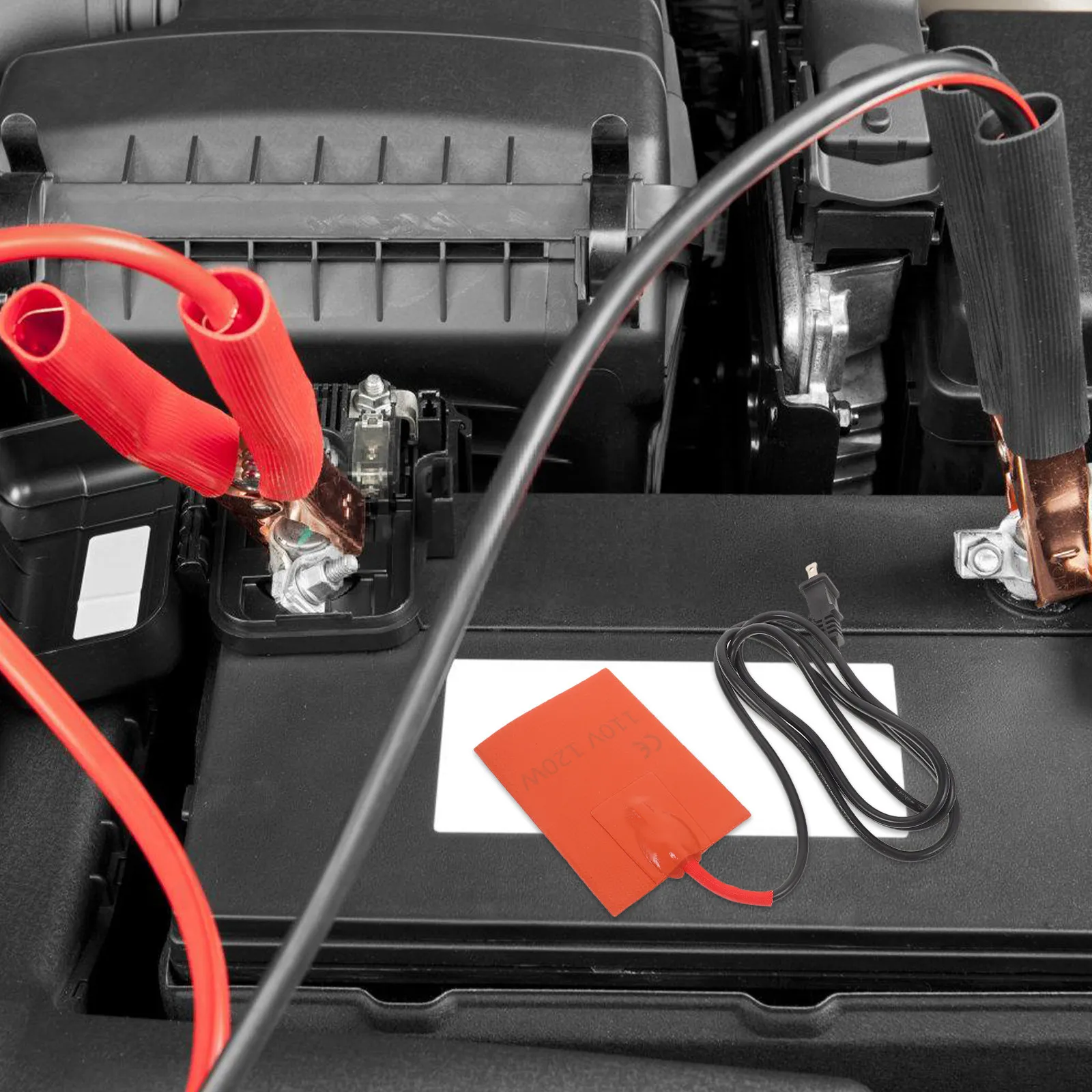 Car Engine Silicone Heater Pad Oil Pan Heater Adhesive Pad Us Plug Efficient Constant Temperature Car Radiator Heating Sheet
