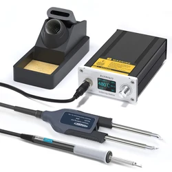 STM 32 Chip Version T12 Soldering Station  OLED Digital Adjust Temp Soldering Iron Handle Or Tweezers Handle AUTO Sleep