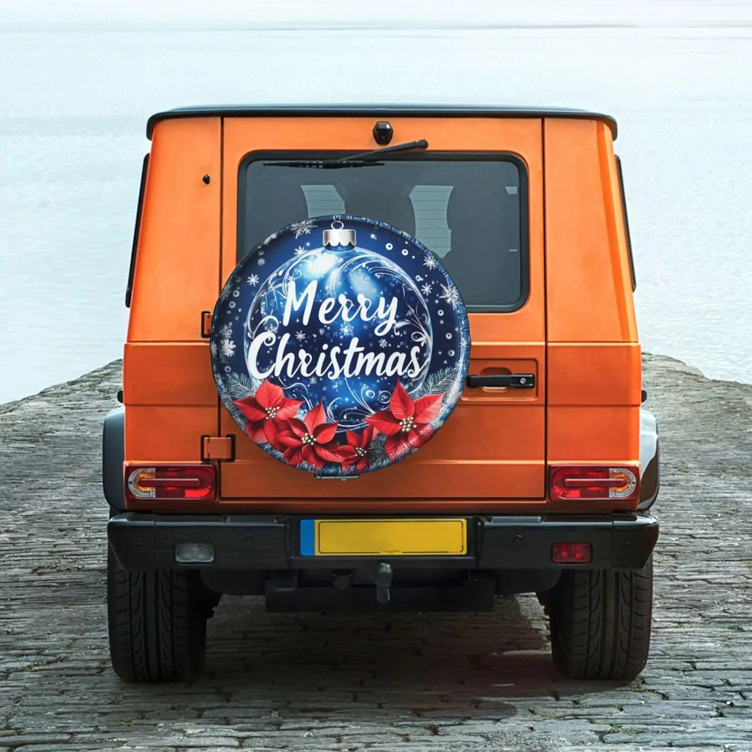 Christmas Spare Tire Cover Merry Christmas New Year Weatherproof Universal Decorative Wheel Protectors Camper Tire Covers