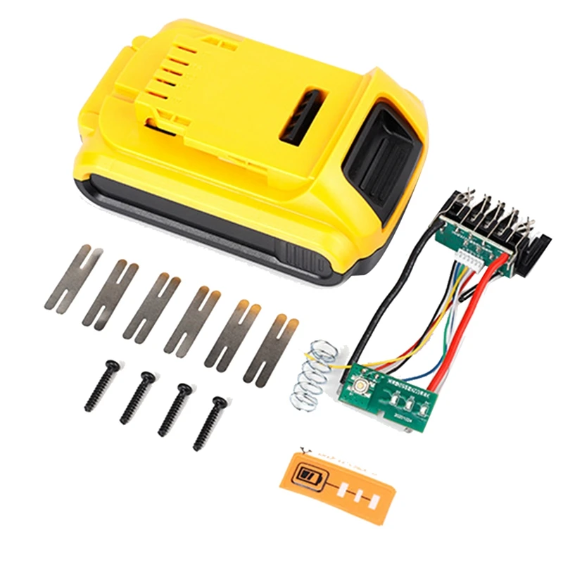 Battery Plastic Case+18650 Lithium Battery Protective Board for Dewalt 5-Cell Battery Tool Battery Case Kit