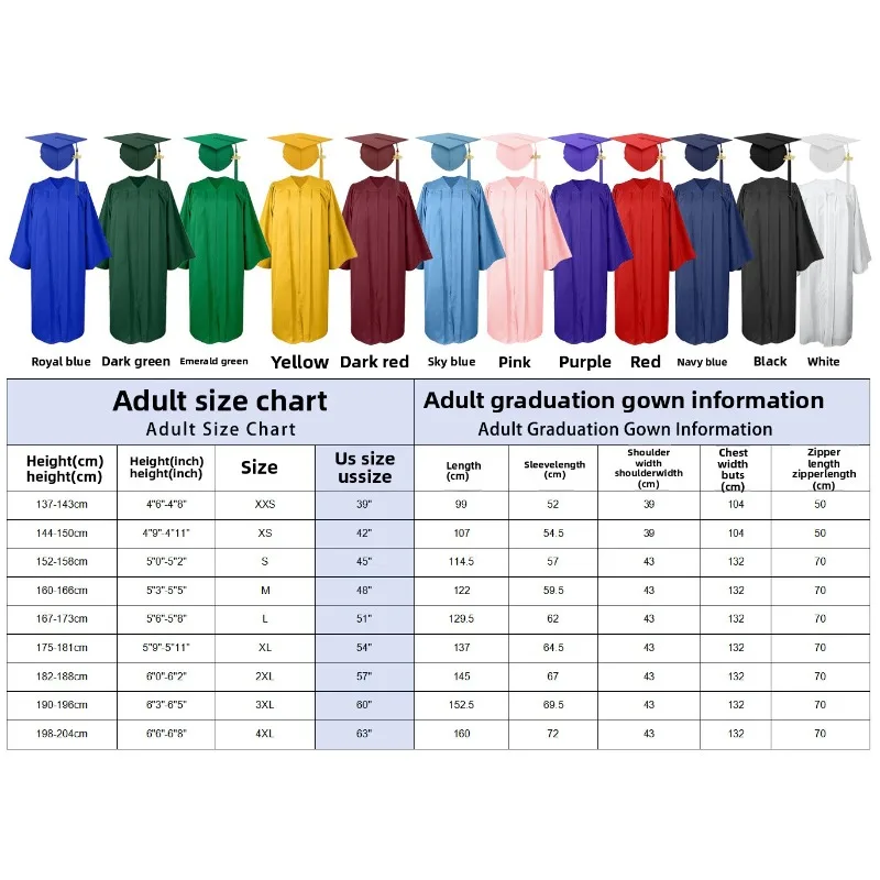 Role Playing Set Graduation Gown Set Bachelor's Degree Celebration High School Graduation Ceremony Gown