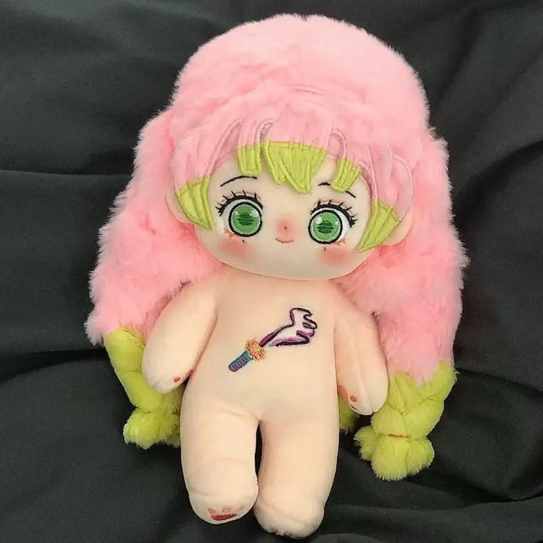 20cm Anime Demon Slayer Kanroji Mitsuri kawaii Action Figure Model Toys Cotton plush doll Gifts