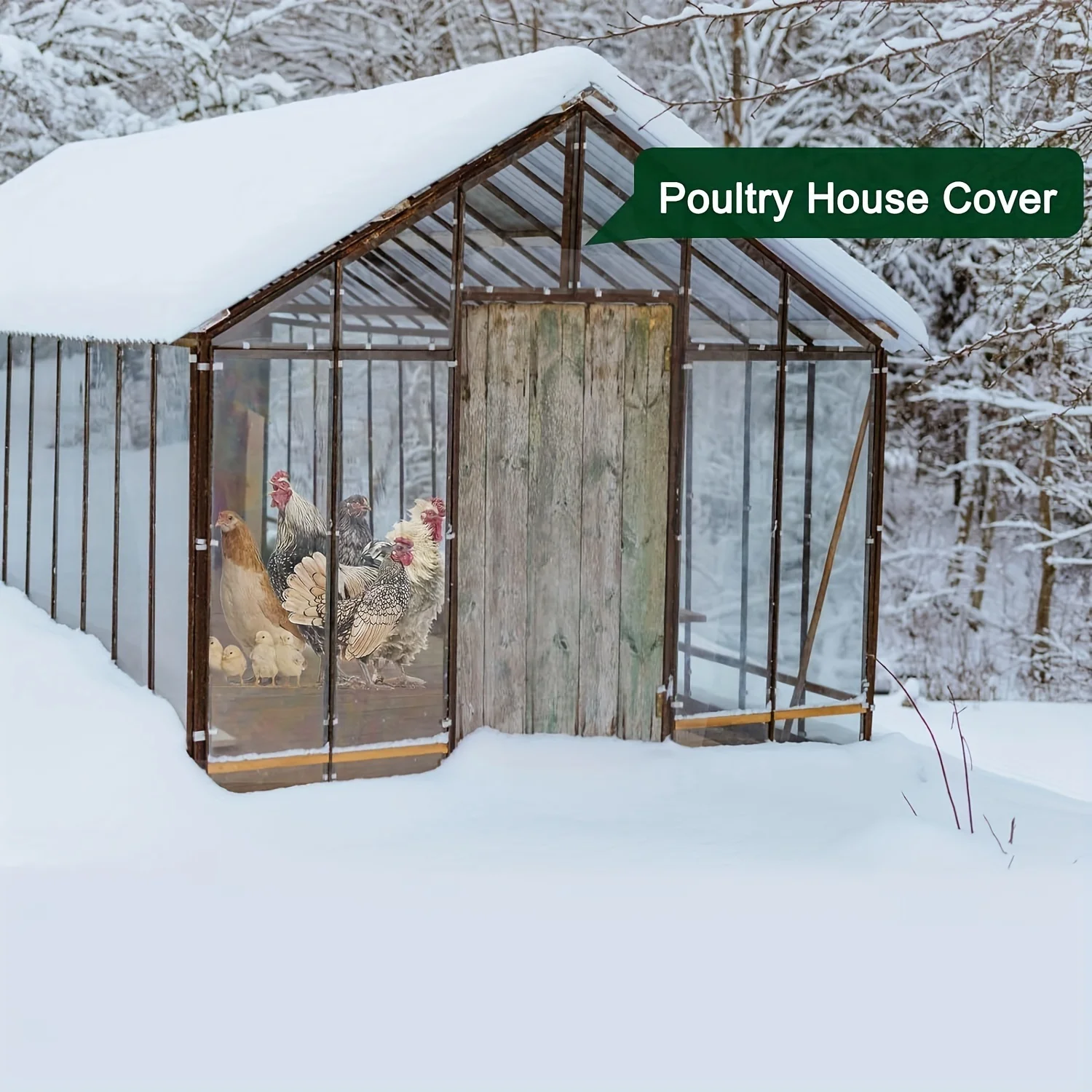 8-Mil Transparent Waterproof Tarpaulin with Sealing Rings, Rainproof Panels for Patio Awnings, Sun Shading for Outdoor Gardens, Rain-Blocking Porch Mats for Camping, and Frost Protection for Plants, Lightweight and Easy to Carry