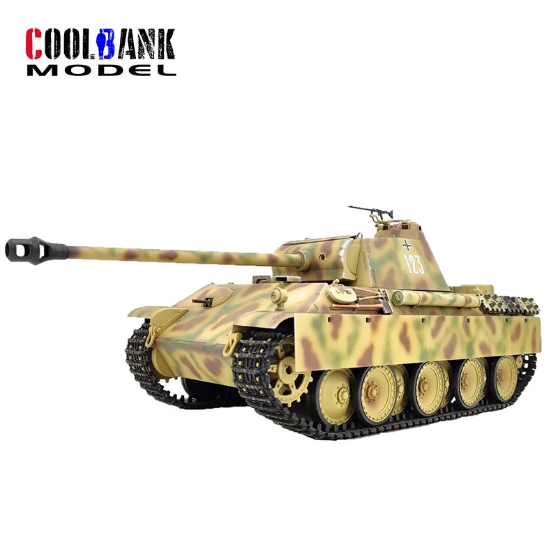 COOLBANK RC Tank,Henglong Modified Edition 1/16 2.4ghz Remote Control Tank Model German Panther G Tank 3879 Military Vehicle Toy