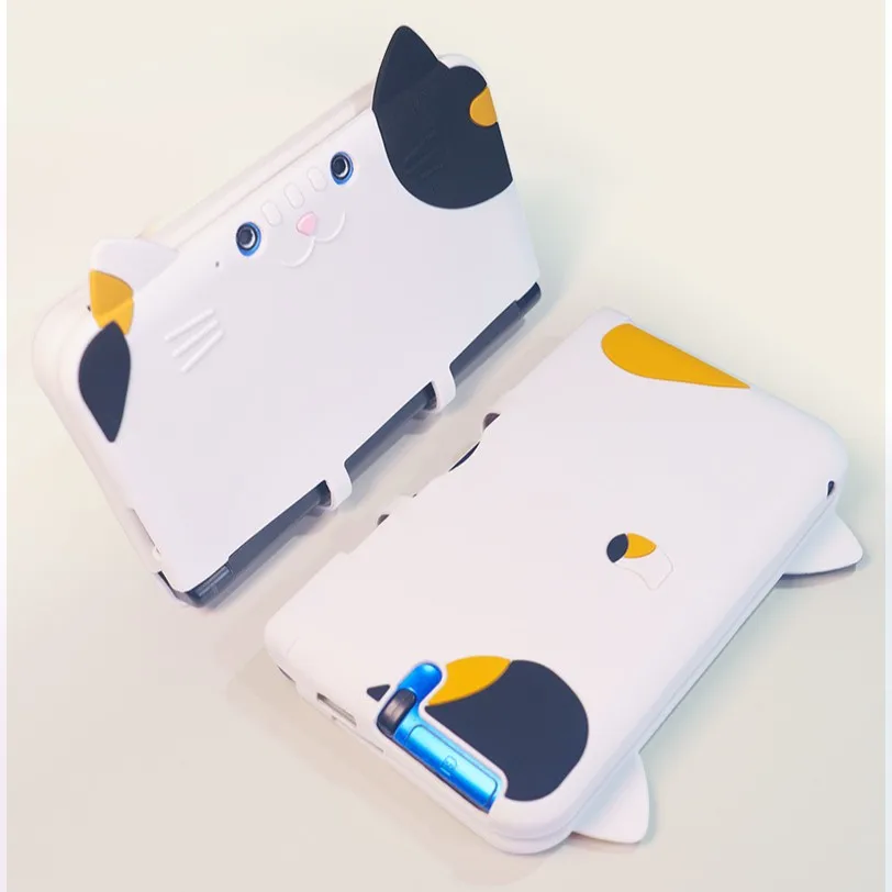 3D Cat Ear Silicone Case for Old Nintendo 3DS LL/XL,Full Coverage