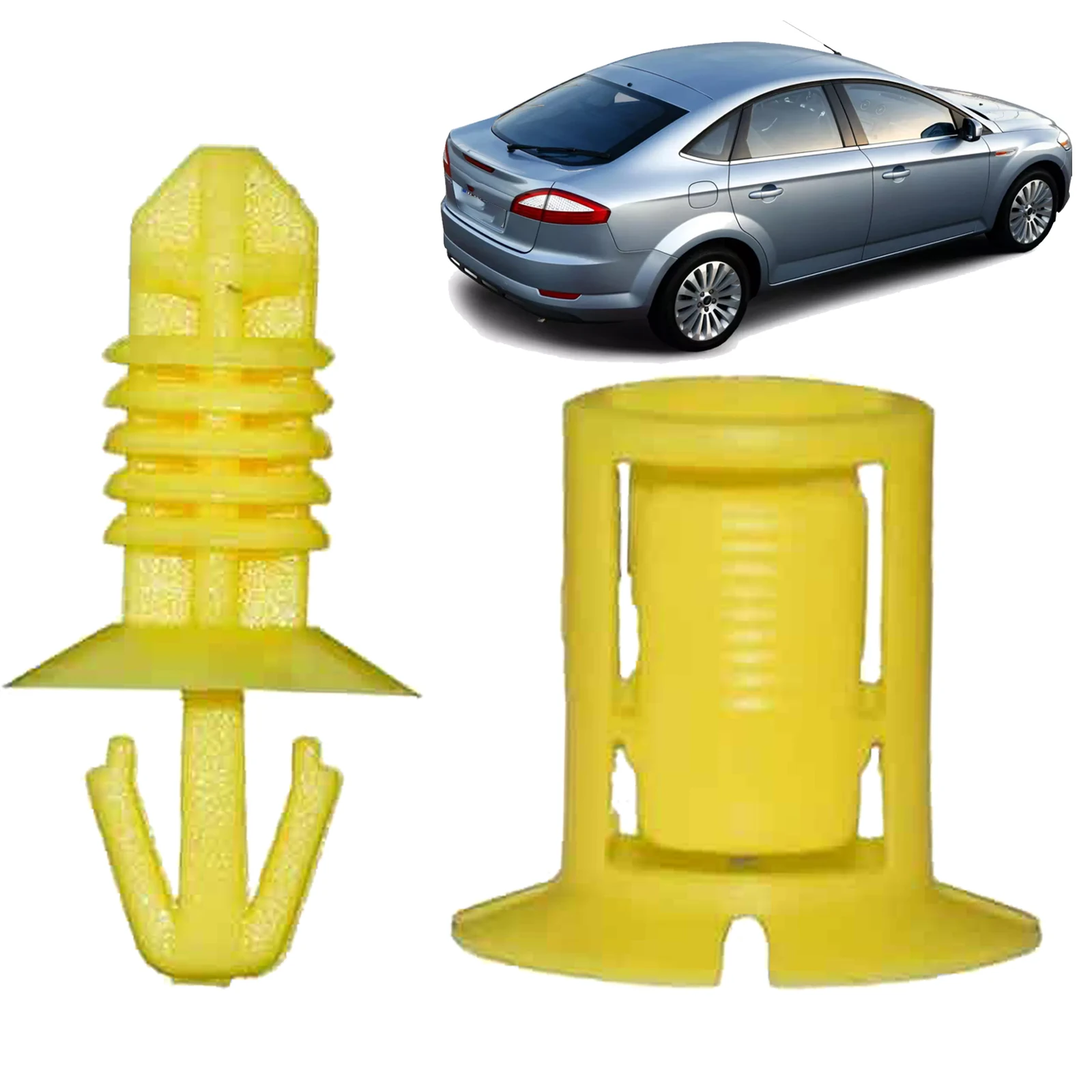 

2PC Copilot Fuse Box Cover Plate Pin Clips For Ford Mondeo IV MK4 Front Dash Insulator Fastener 2007 2008 - 2015 Car Accessories