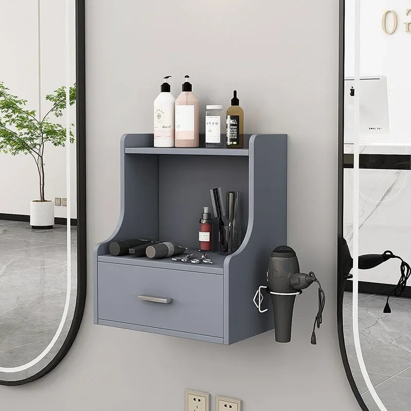 Barber shop tool cabinet wall-mounted hair salon special mirror table Internet celebrity hair salon studio hair cutting cabinet