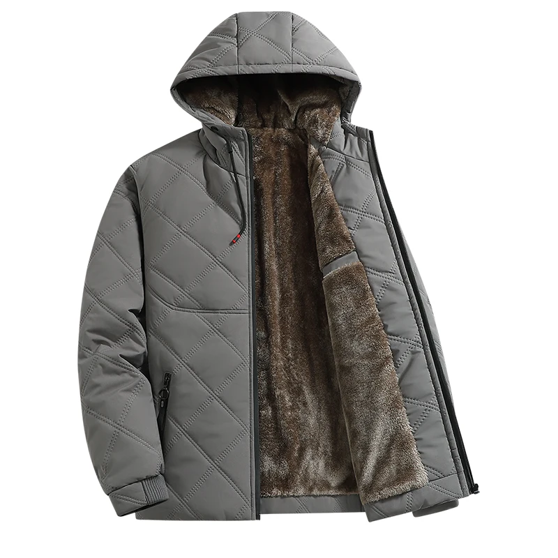

Men Casual Stand Men's Clothing Top Parkas Man Puffer Jacket Cotton Padded Outwear Thick Warm Winter Jackets Fleece Liner Coats