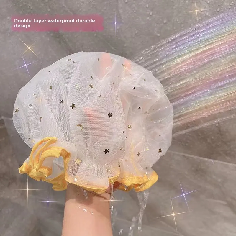 

Waterproof Thiened Bath Cap for Women Kitchen Oil e Proof eup Head Cover Adult Head Hood Pure Color Multi-Purpose