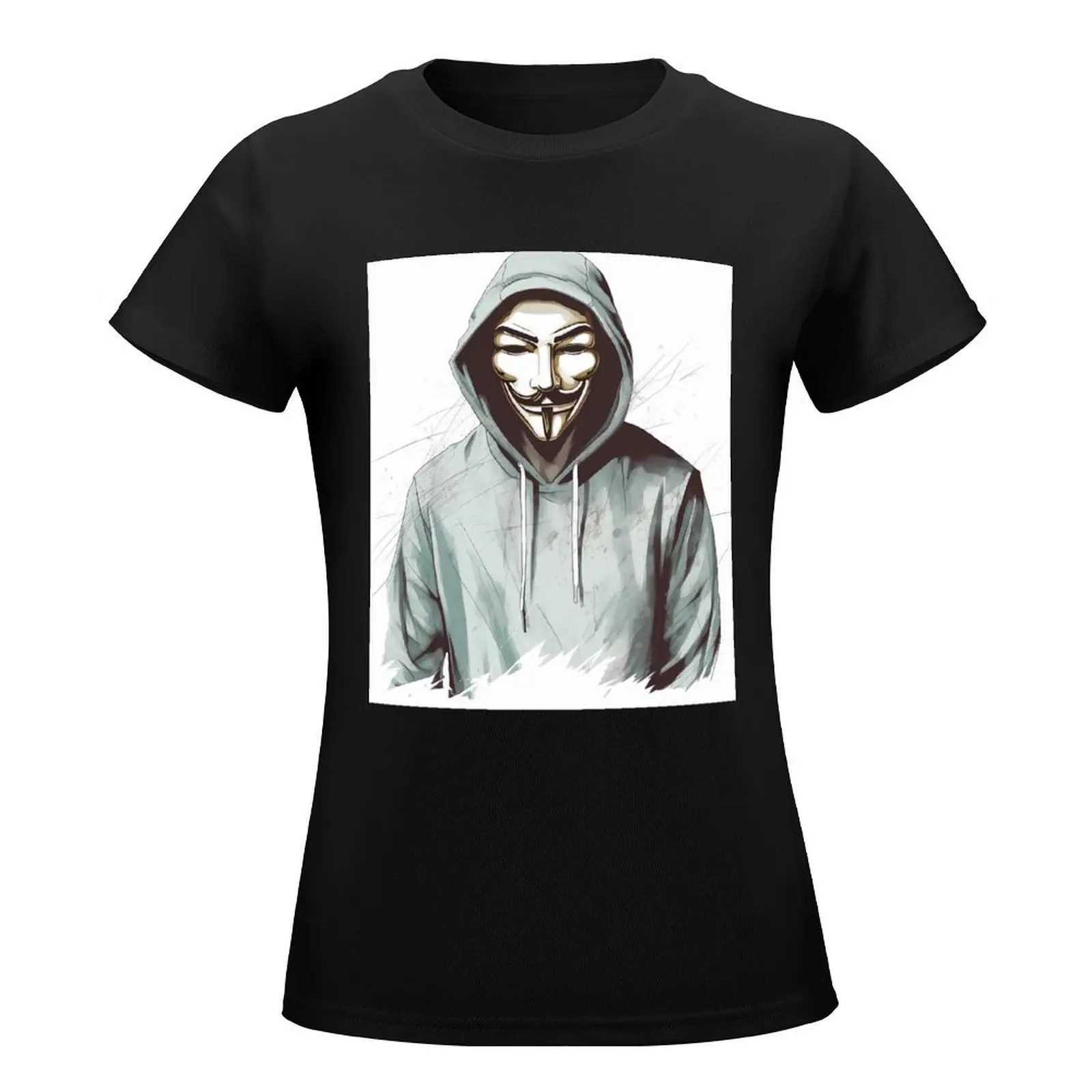 Stay Anonymous T-Shirt quick drying customizeds animal print rock and roll t shirts for Women