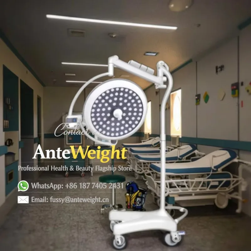Hospital Clinic Surgical Room Operation Ceiling Shadowless Lamp Surgery Led With Trolley Bracket Illumination Adjustable Lamp