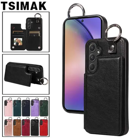 Capa carteira para samsung galaxy a15 a25 a35 a55 a14 a24 a34 a54 a13 a23 a33 a53 a73 5g capa magnética de couro com suporte para cartões