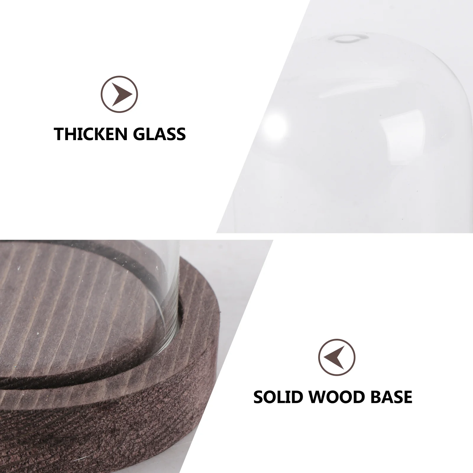 

1Pcs Glass Dome Cake Cover 60x90mm Multifunctional High Borosilicate Thick Glass Jewelry Display Adornment Plant Cover