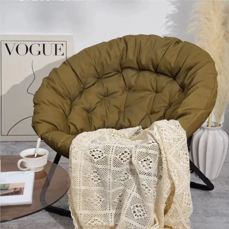 

Home Nordic Luxury Living Room Moon Chair Foldable Balcony Lounge Chair Backrest Modern Simple Lazy Bedroom Sofa Chairs