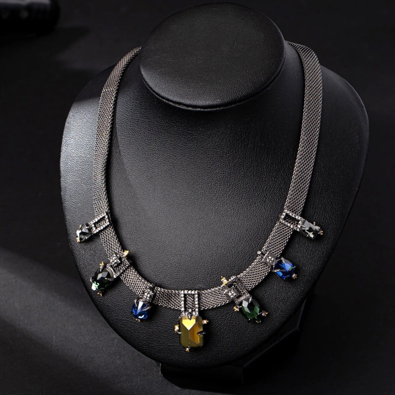 

Individualistic Fashion Trends Unisex Multicolored Gemstone Necklace High Quality Jewelry Party Accessories New Handmade