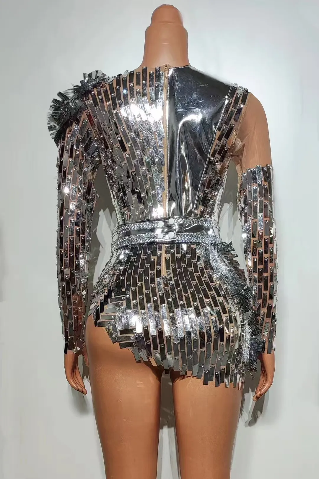 Disfraces de rendimiento Lentejuelas de forma irregular con diamante completoMetallicTexture apretado y A964