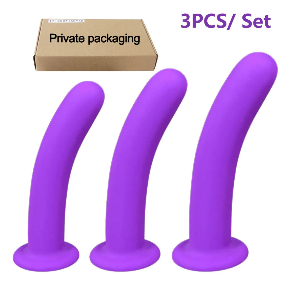 3pcs/Set Anal Plug Solid Silicone Anal Dildos For Women Men Sex Toys Beginning Butt Plug With Suction Cup Prostate Massage