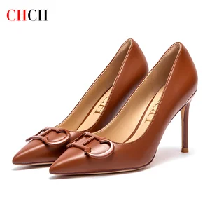 CHCH-SALTOS ALTOS Women with pointed metal buckle, new, 9cm, carnival party shoes 10 Main Sales Scarpin - №7