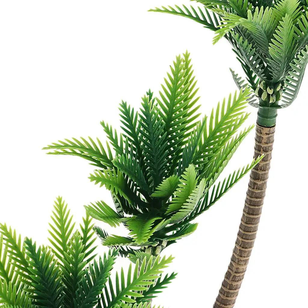 Künstliche Miniatur-Kokosnussbäume, Modellpalmen für Modellbaulandschaft