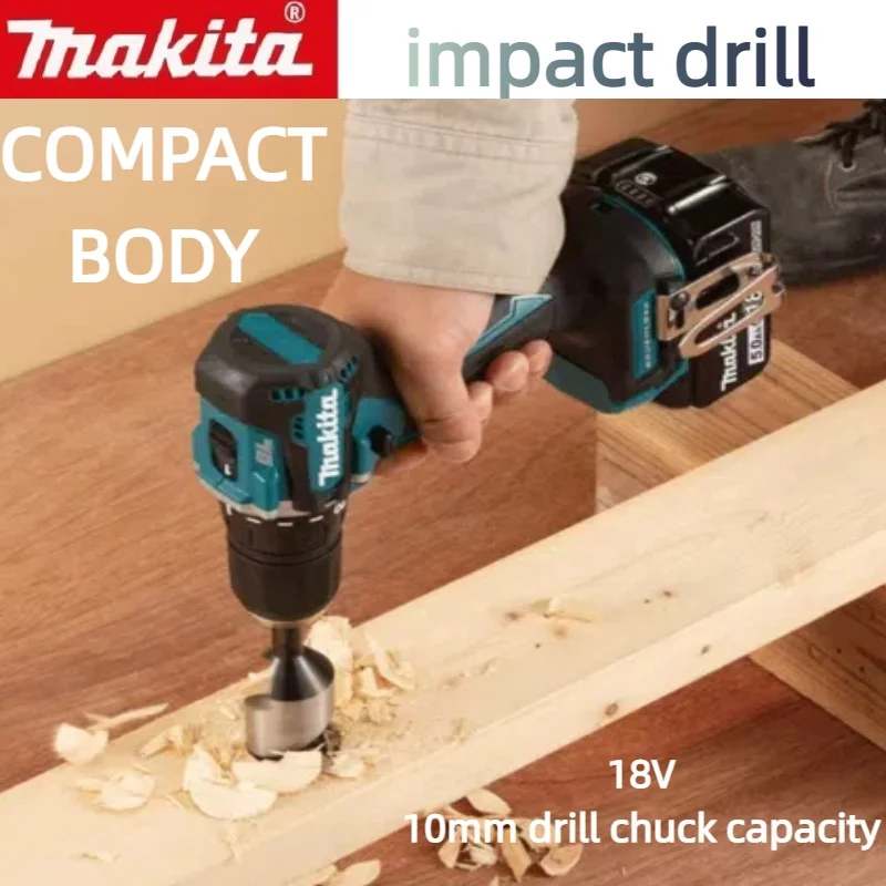 마키타 18V 배터리용 DDF487 10mm 브러시리스 리튬 전동 충전식 임팩트 드릴 대형 토크 드라이버